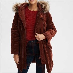 🦅 American Eagle Corduroy Parka XL 🦅